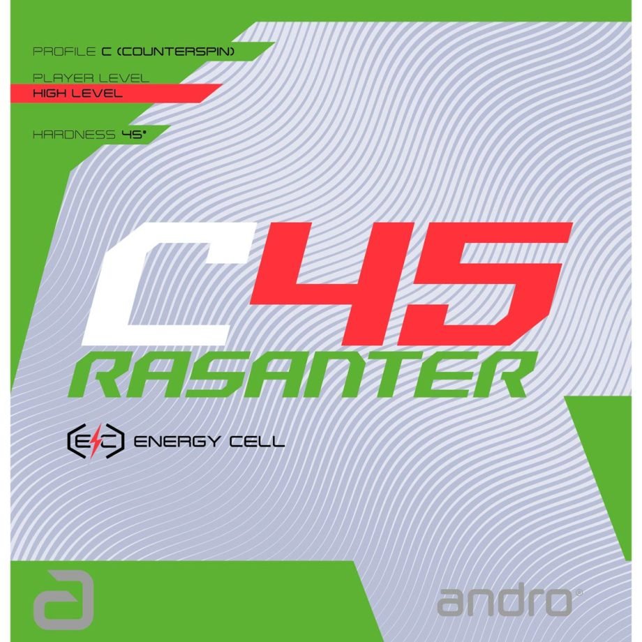 Andro Rasanter C45 table tennis rubber for ping pong players