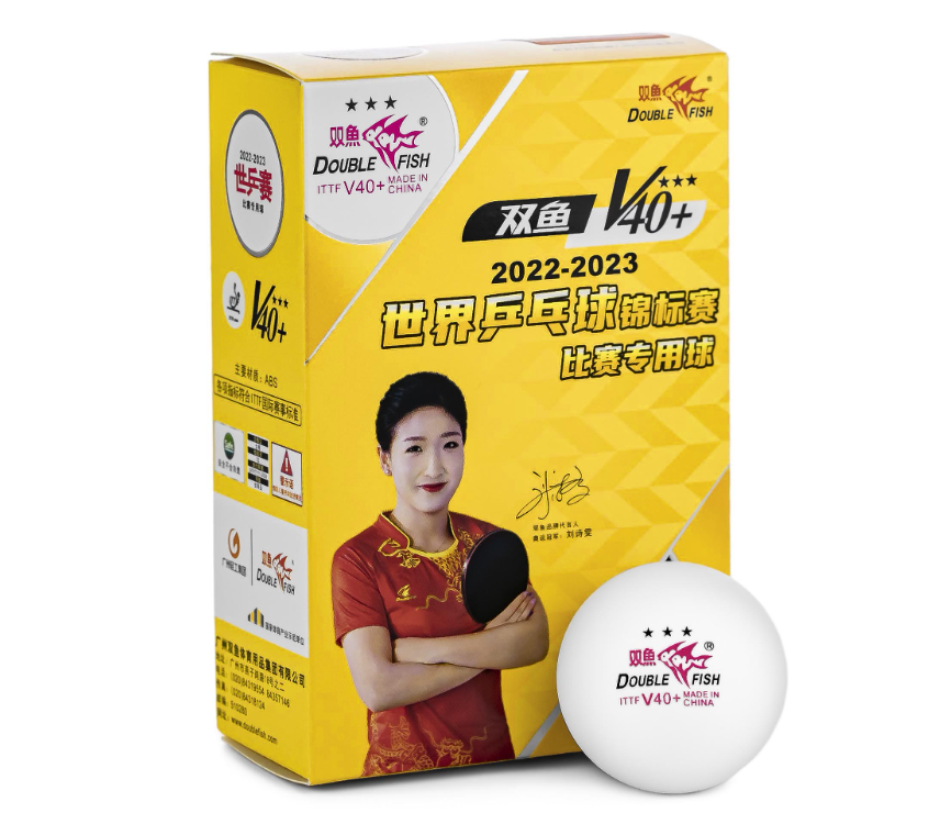 Double Fish V40+ 3*** Special ITTF 6 Balls (seam)