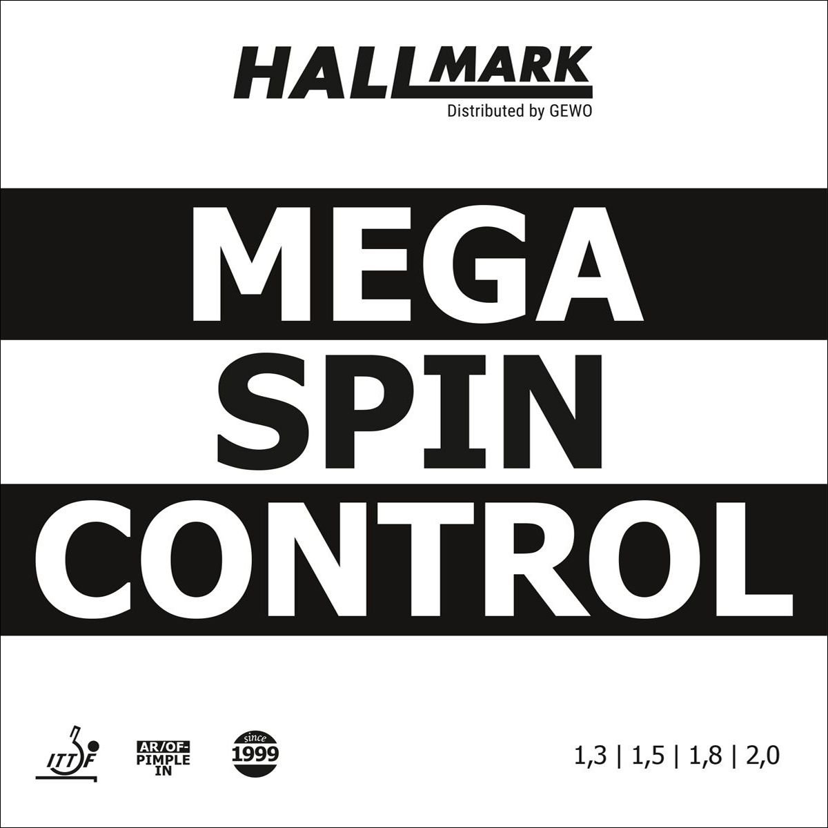 HALLMARK rubber Mega Spin Control blue 1,3 mm