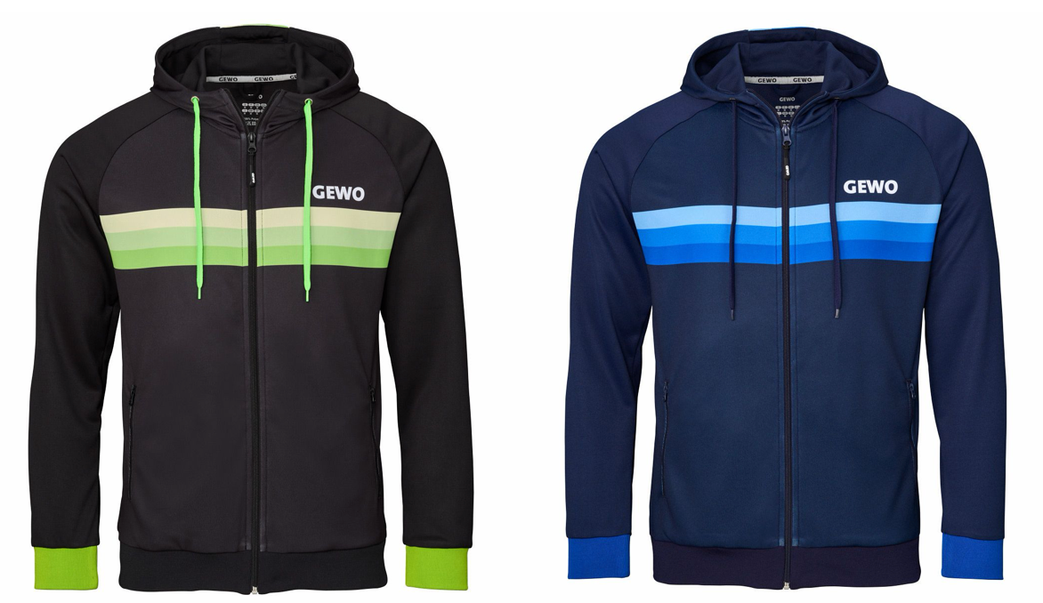 GEWO Hoodie Santiago, blue hoodie, green hoodie, for ping pong players, stalo teniso žaidėjams, for table tennis players