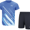 Li-Ning Set Shirt+Shorts AATU048-1C, for ping pong players, for table tennis players, stalo teniso žaidėjams