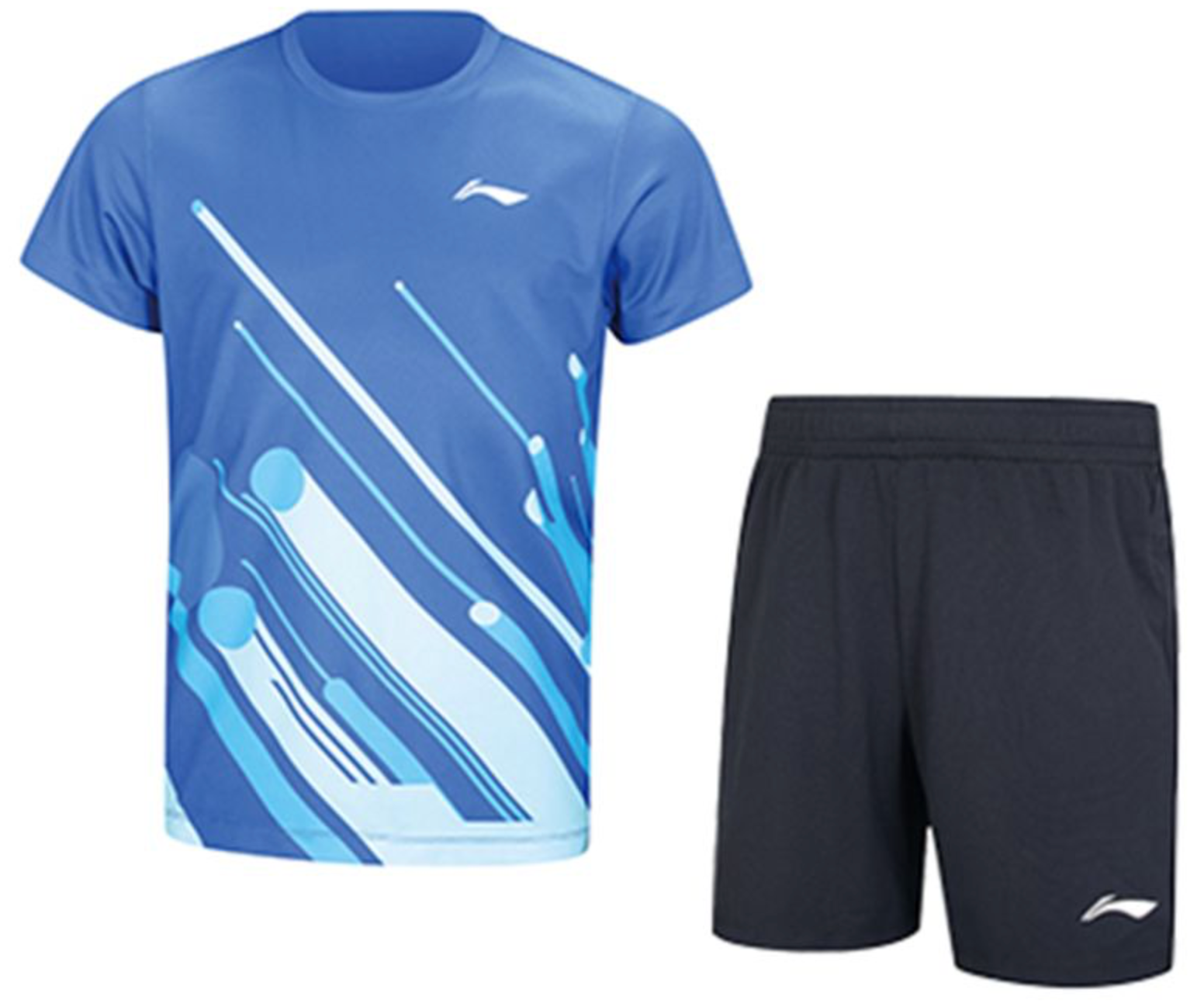 Li-Ning Set Shirt+Shorts AATU048-1C, for ping pong players, for table tennis players, stalo teniso žaidėjams