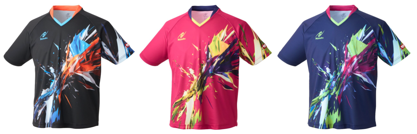 Nittaku T-shirt Bright Burst (2218), for ping pong players, for table tennis players, stalo teniso žaidėjams