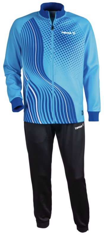 TIBHAR L2 River Tracksuit, tracksuit, for table tennis players, stalo teniso žaidėjams, for ping pong players, blue, turqoise