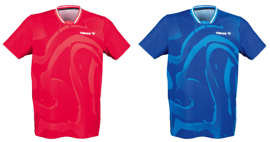 TIBHAR Shirt Dream, for ping pong players, stalo teniso žaidėjams, for table tennis players, blue shirt, red shirt