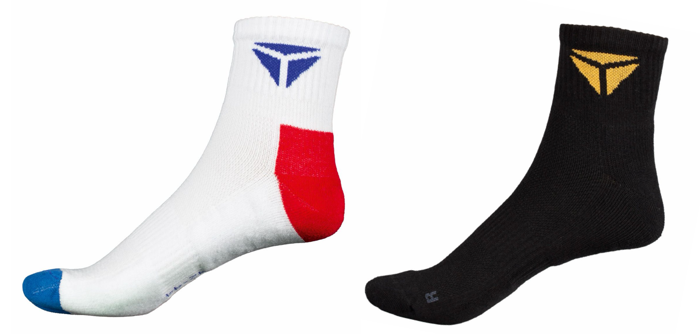 TIBHAR Socks L2, for ping pong players, for table tennis players, stalo teniso žaidėjams, black socks, white socks