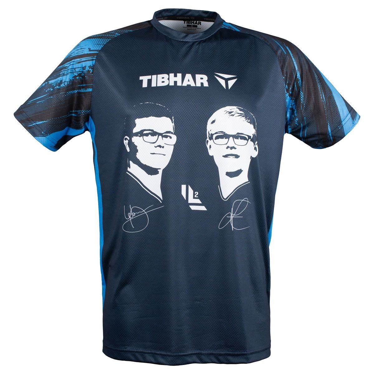 TIBHAR T-Shirt Lebrun, navy, dark blue, for ping pong players, for table tennis players, stalo teniso žaidėjams