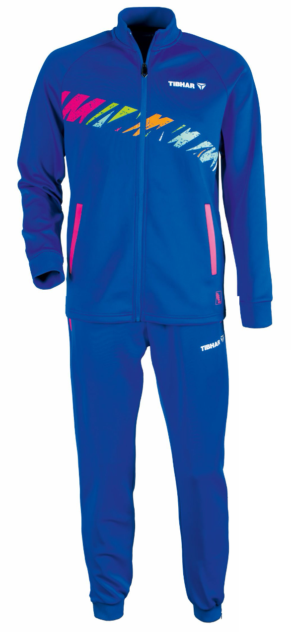 TIBHAR Tracksuit L2 Underbrush, for ping pong players, for table tennis players, stalo teniso žaidėjams, tracksuit, blue table tennis tracksuit