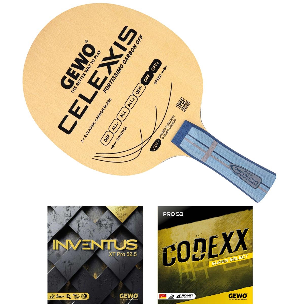 CELEXXIS FORTISSIMO CARBON OFF + INVENTUS XT PRO 52.5 + CODEXX PRO 53